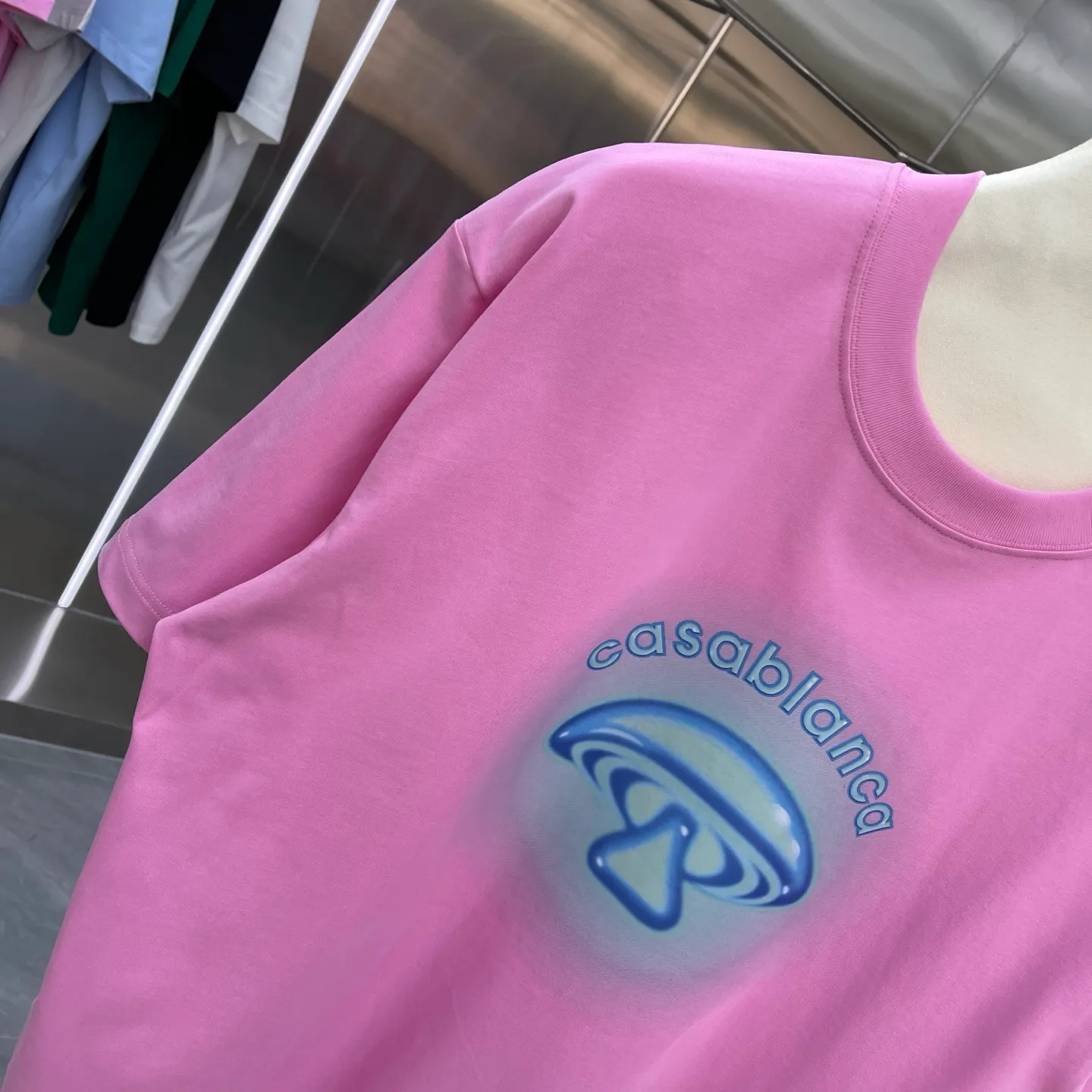 New Arrival Casablanca Classic Series T ～ ， ， 。 ， Classic ， In Stock ！ ：White Black Light Green Blue （5 ） Size：S M L XL XXL